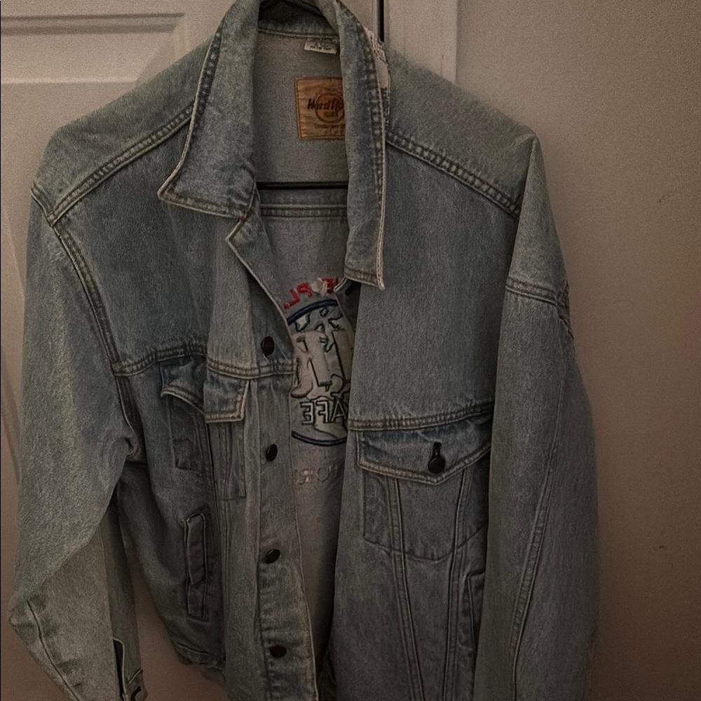 Hard Rock Cafe Blue Denim Jacket with Logo